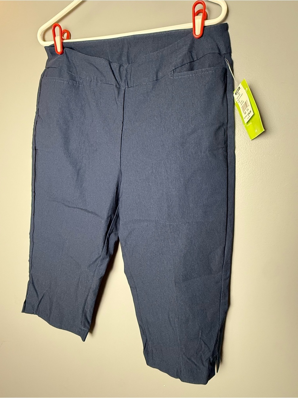 Anthony's Resortwear Clamdigger Crop Pants NWT Womens Sz 14 Navy